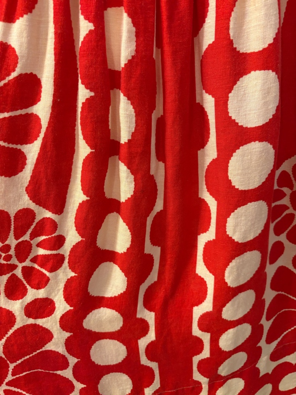 Farm Rio Palermo Red Linen Midi Dress Size Small Sleeveless Open Back Strappy - Picture 15 of 16